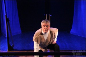 Jimmy Curtin as the psychiatrist in Rarely Done’s The World of Ray Bradbury. (Photo: Robb Sharpe) 