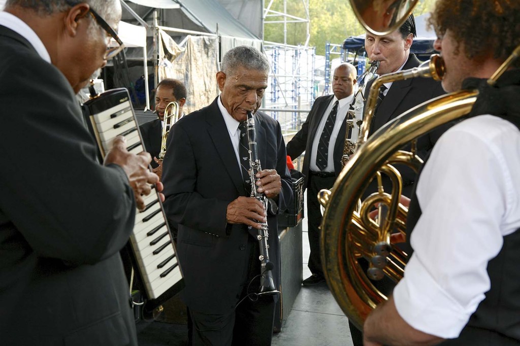 Backstage, Preservation Hall Band, Syracuse Jazz Fest.