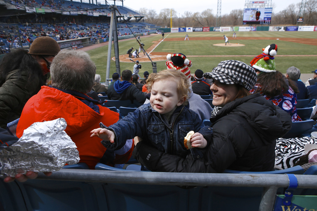 Dominic Motanaro, 1 1/2 years old, and Mom. (Michael Davis Photo | Syracuse New Times)