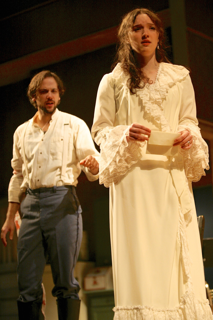 Darian Sundberg and Maya Dwyer perform a scene from Covey Theatre Company's 'Lincoln's Blood.'  Michael Davis Photo | Syracuse New Times