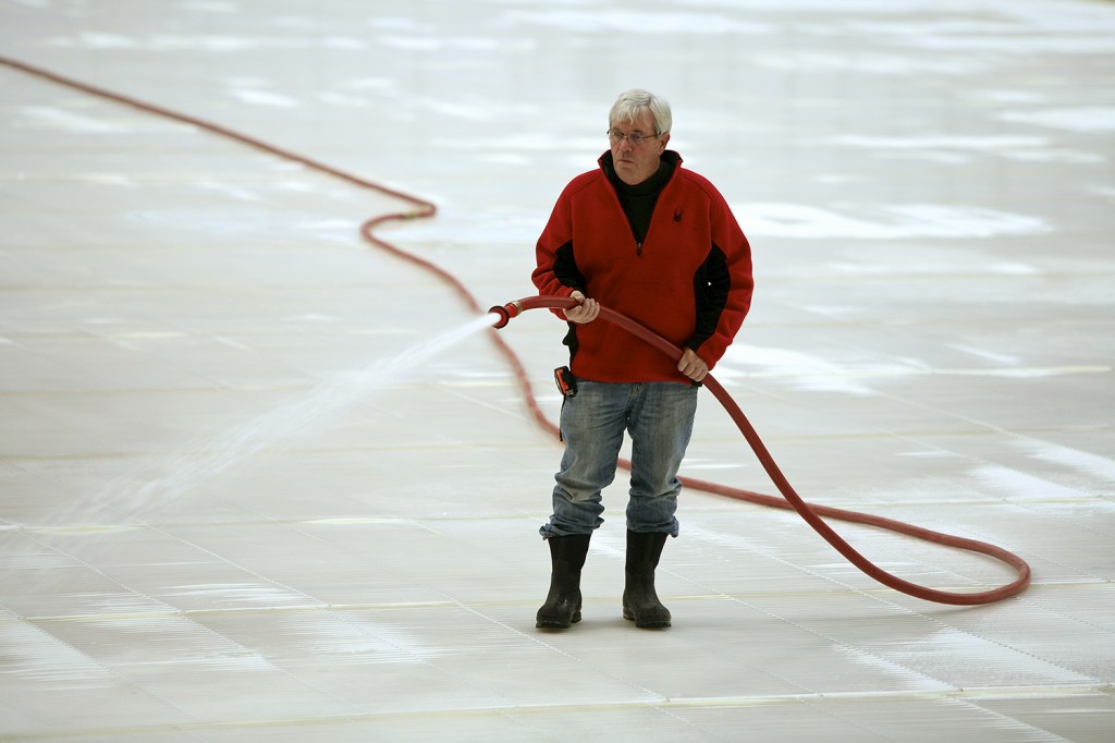Frozen Classic Rink Set-up Pictured: Jimmy Hartneet Michael Davis Photo | Syracuse New Times