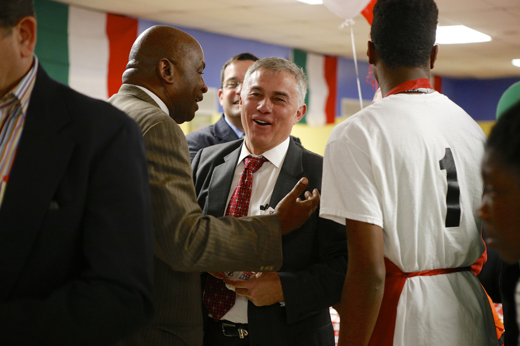 State Comptroller candidate Bob Antonacci arrives. Michael Davis Photo | Syracuse New Times