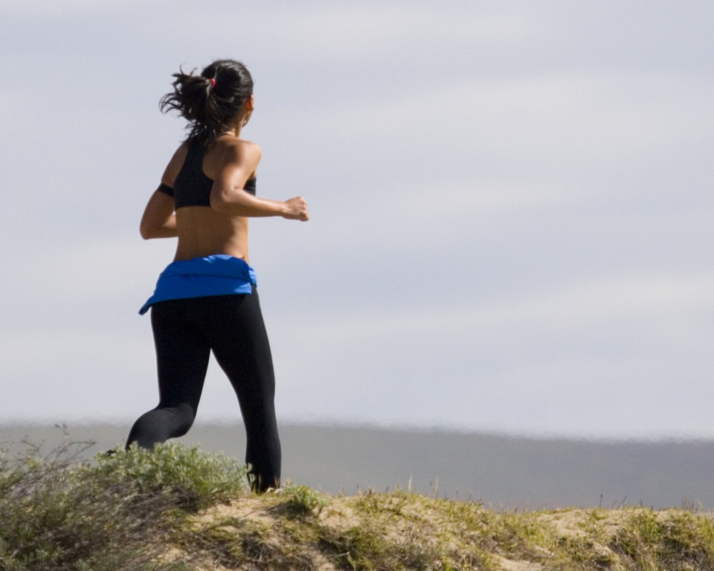Female Jogger on Coleman Avunue in Morro Bay. Photo by Mike Baird 