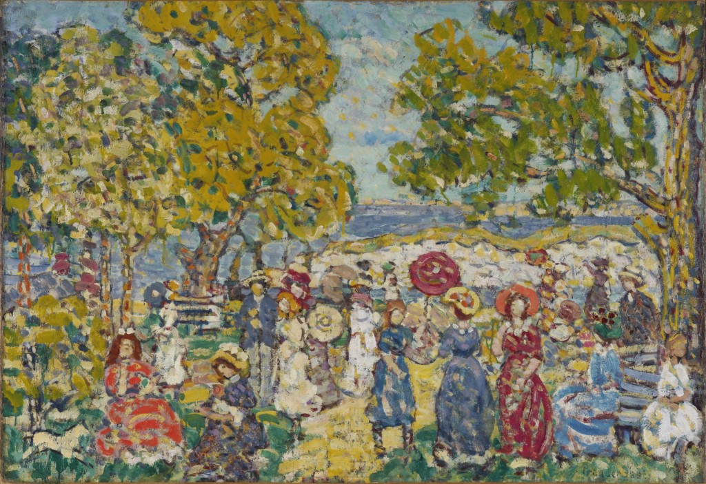 Prednergast Landscape with Figures on Display at the Everson Museum