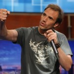 ST. PAUL, MN - SEPTEMBER 04: Comedian/writer Paul Mecurio warms up the crowd Comedy Central's "The Daily Show with Jon Stewart" tapes "The Daily Show with Jon Stewart: Restoring Honor & Dignity to the White House" at the McNally Smith College of Music September 4, 2008 in St. Paul, Minnesota. The show is being taped in St. Paul during the week of the Republican National Convention. (Photo by Ethan Miller/Getty Images for Comedy Central)