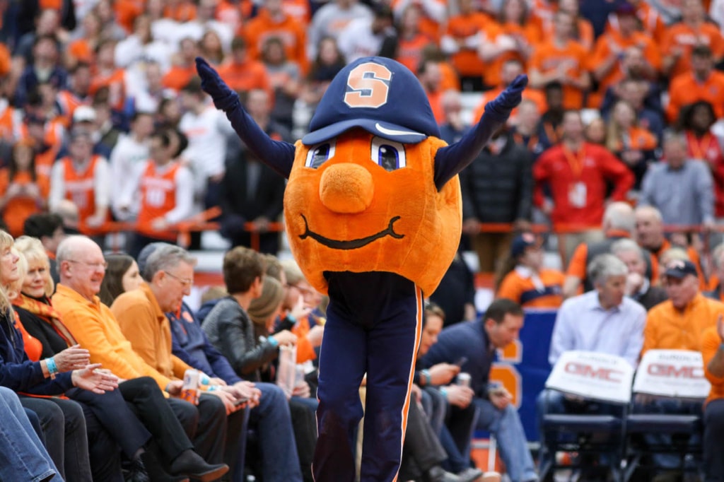 Otto the Orange at a game